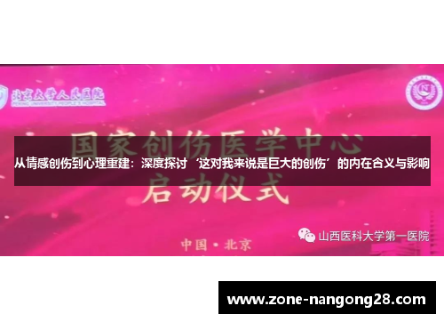 从情感创伤到心理重建：深度探讨‘这对我来说是巨大的创伤’的内在含义与影响